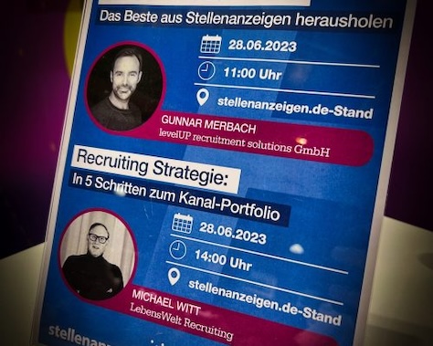 levelUP Vortrag auf der TalentPro zu Stellenanzeigen